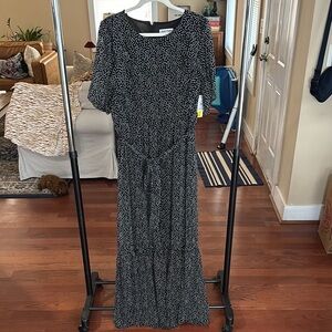 Shelby & Palmer Black and White Puff Sleeve Sundress